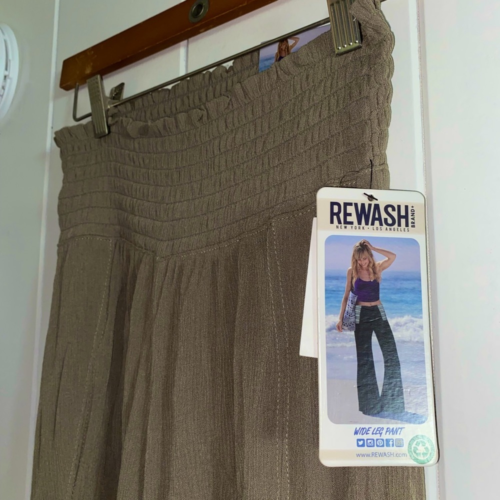 Rewash boho flowy pants Olive military green